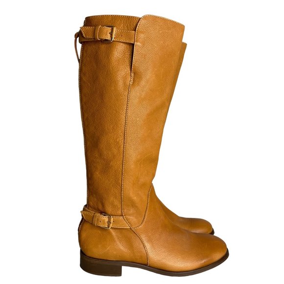 J. Crew Shoes J Crew Womens Tan Leather Tall Riding Boots Made In